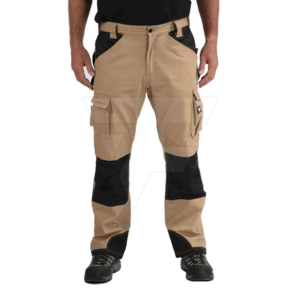 Customized Logo Accepted Professional Workwear Black And Brown Work Clothes Pants For Men