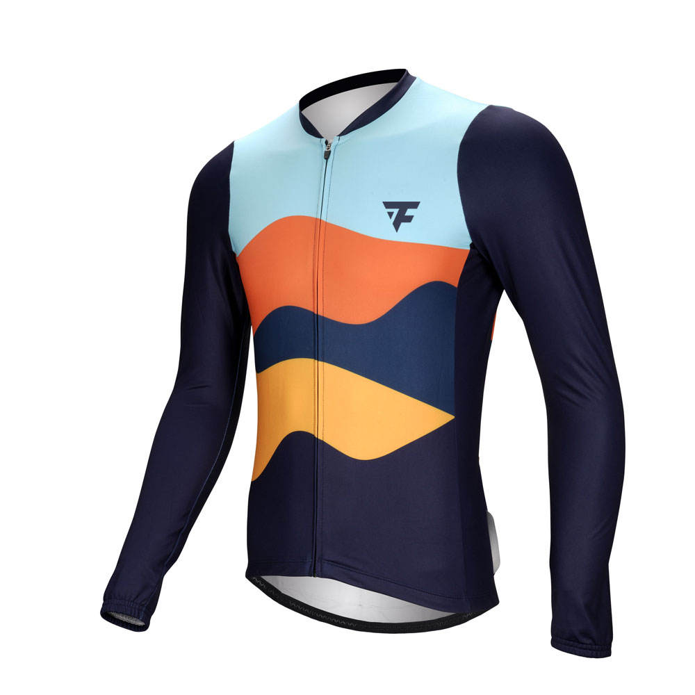Men Cycling Jersey Long Sleeves Reflective Logo Cycling Jacket Wear Customize Racing Bike Clothing