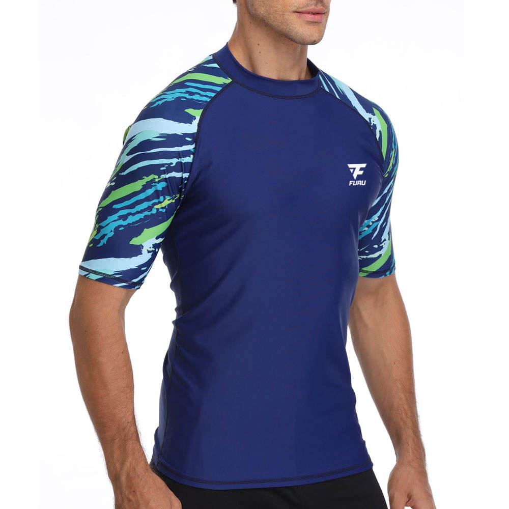 Breathable Dry Swim Shirts For Men Uv Sun Protective Rash Guard Workout Shirts
