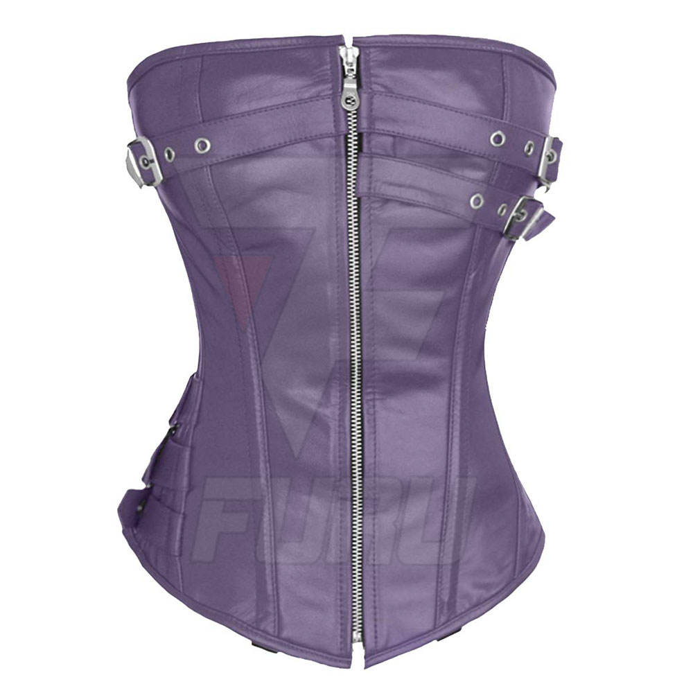 Factory Wholesale Lilac Purple Color Women Corset Leather Corset Bustier For Women Shapewear